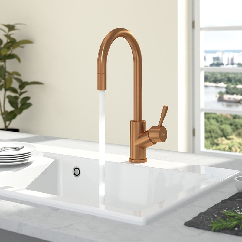 Rubinetto da cucina VILLEROY ET BOCH Umbrella flex bronzo + pulizia - 5