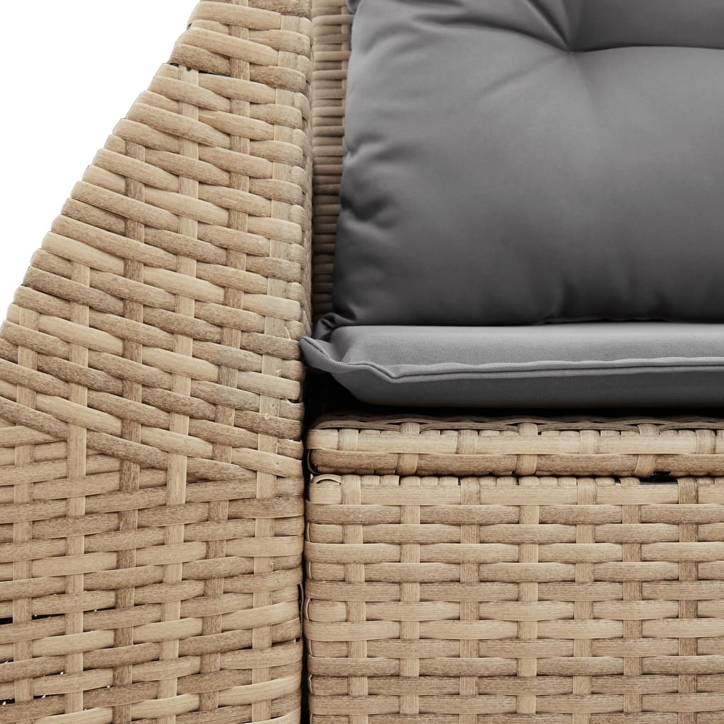 Salon bas de jardin en Rattan synthétique Beige 2 personnes - 7