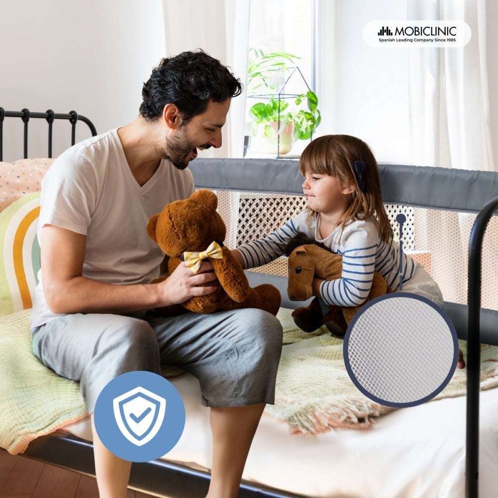 Barrera para cama Mobiclinic 150 x 43,5 cm Plegable Barandilla de seguridad para niños Hasta 25 kg Infantil Dreamy - 7