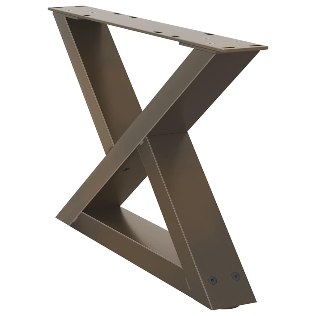 Pernas para mesa de centro 2 peças aço natural 60x(30-31,3)cm aço - COMFORTXL - 4