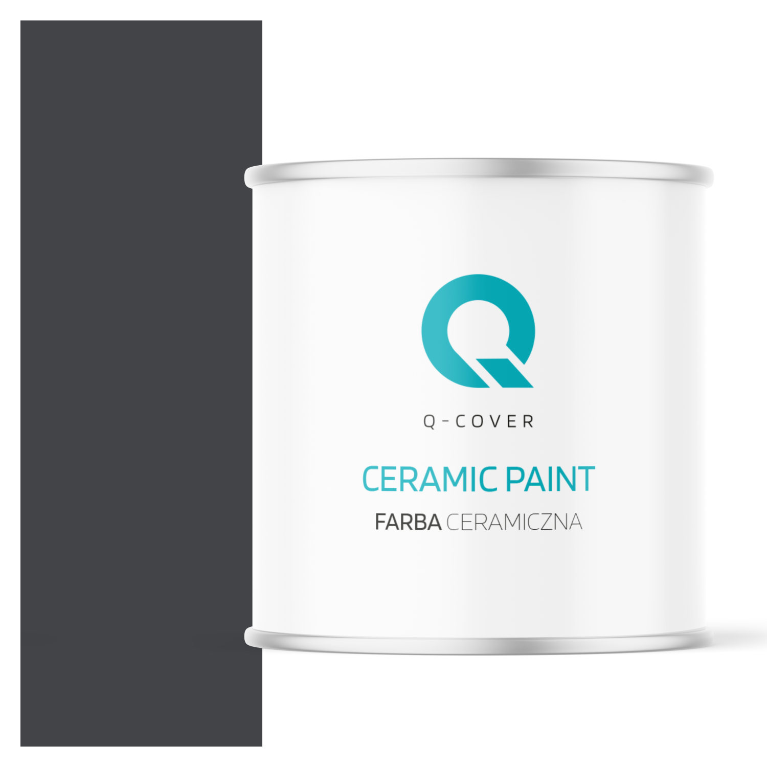 Farba Ceramiczna Do Ścian i Sufitów Q-Cover Czarny H0907 Głęboki Mat 2L