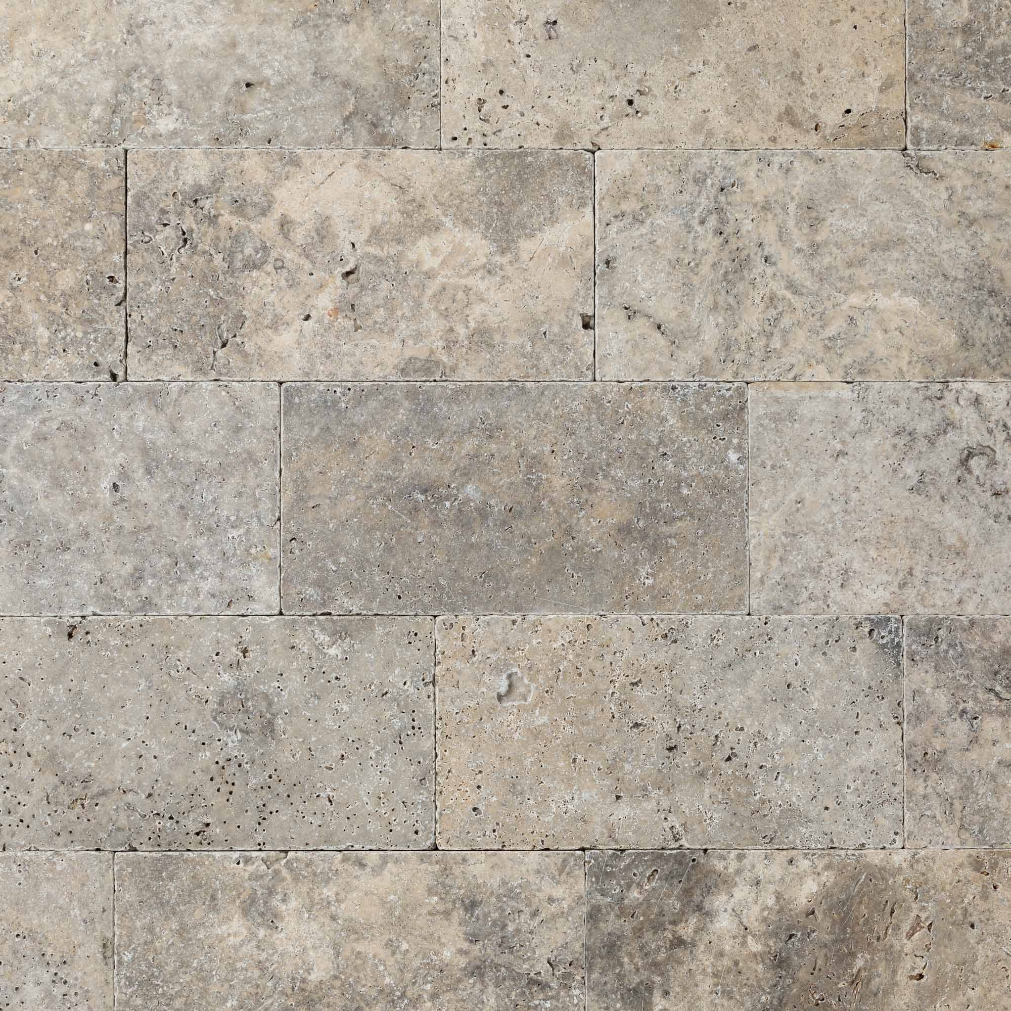 Pavé Travertin Gris Silver 30,5x15,25x3 cm (vendu au m² - 22 pavés/m²) - RO'MA NATURE - 2