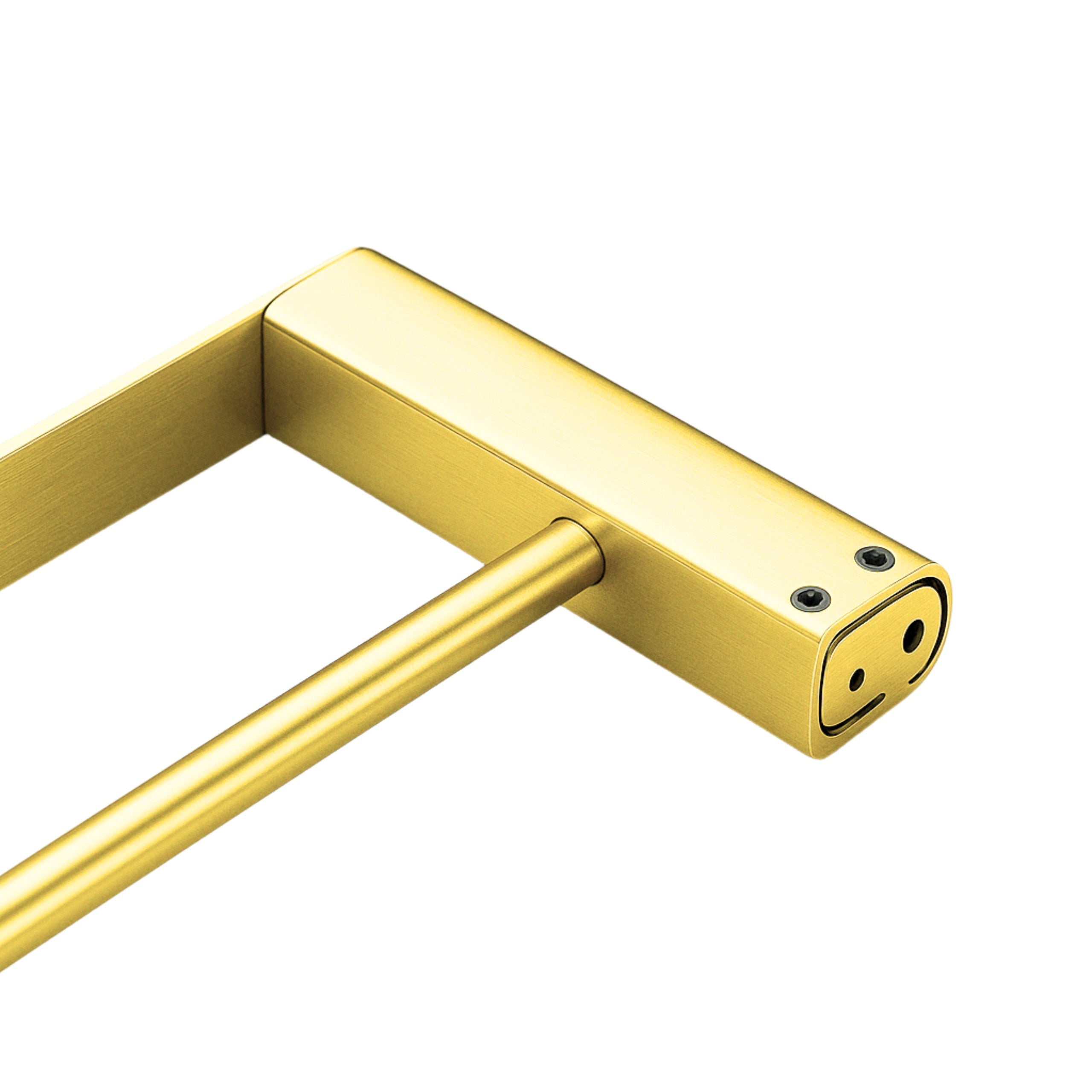Portasciugamani Doppio Con Ganci 40,6 Cm - Acciaio Inox Finitura Oro - SalvaSpazio Per Bagno Moderno