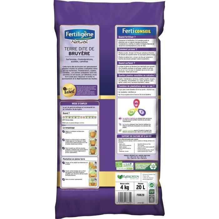 FERTILIGENE Terre dite de Bruyere - 20 L - 4