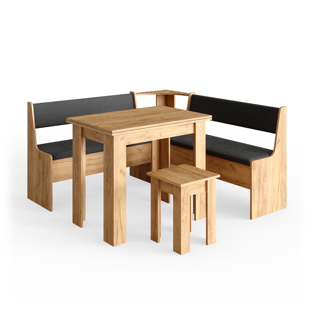 Vicco Corner Bank Group Roman, Złoty dąb energetyczny, 150 x 150 cm z tabelą