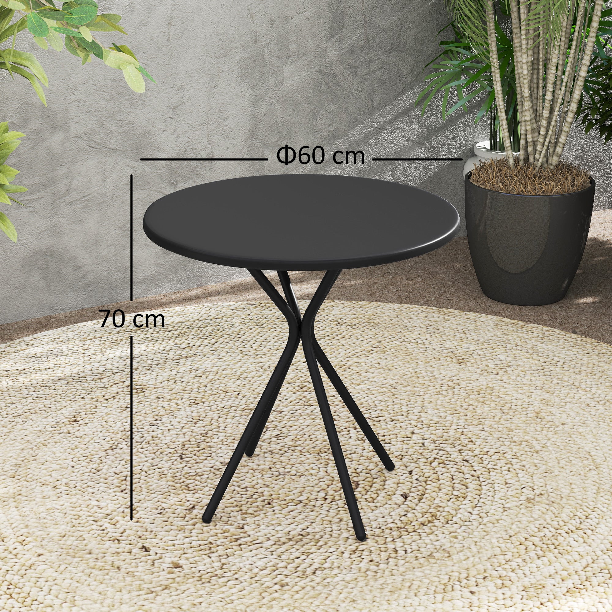 Table de jardin Acier Outsunny - 3