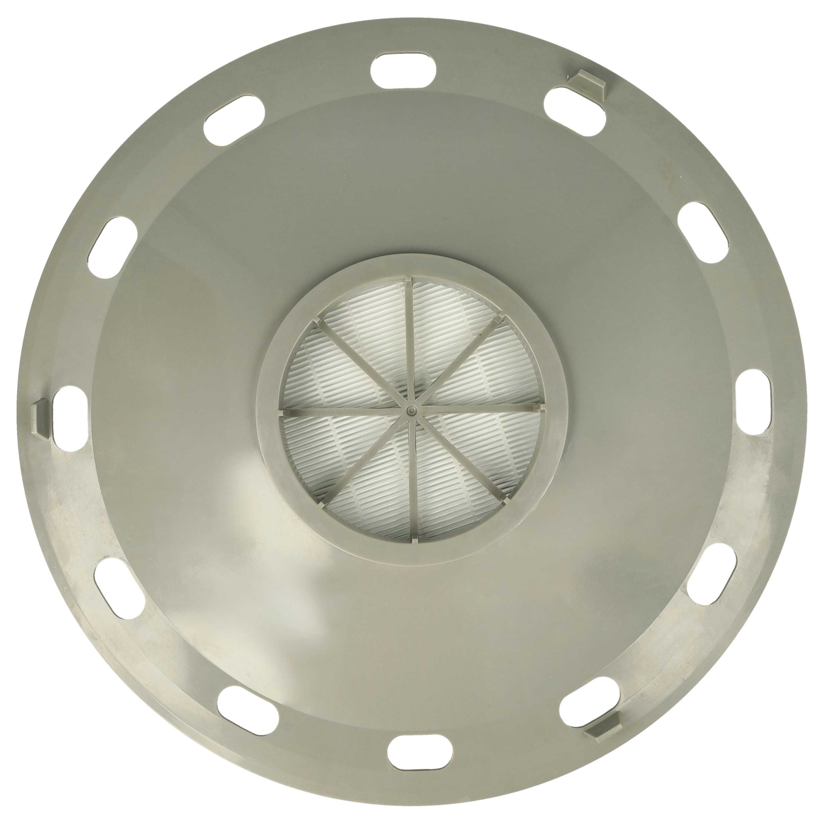 vhbw filtre compatible avec Lux DP 9000, Powerprof Classic, Powerprof, 140701508 aspirateur - filtre HEPA blanc / gris - 2