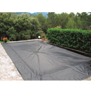 Bâche De Protection Pour Piscine Ronde - Diamètre 6,20m - Compatible Piscine Hors-sol Jusqu'à 5,40m - Couverture Hivernage Avec Filet D'Écoulement