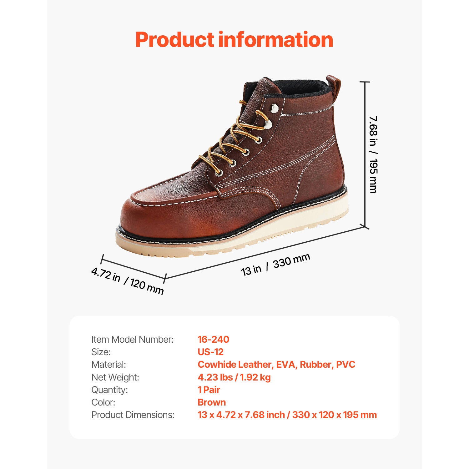 UK Taille 11 Bottes travail embout acier,SucceBuy mocassin imperméable,antidérapantes,semelle EVA légère,respirantes - 9