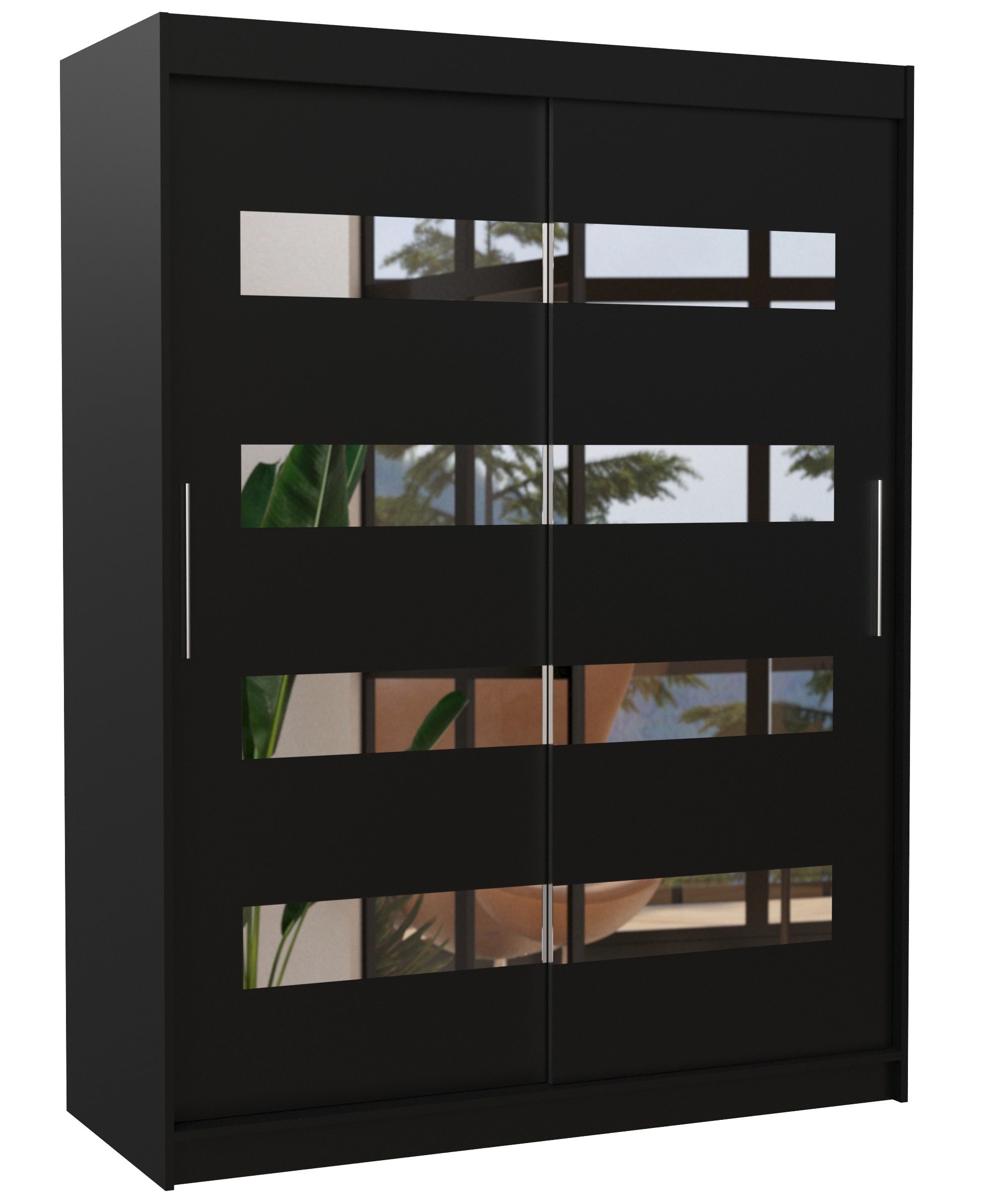 Grande Armoire Camif 2 Portes Coulissantes Miroir - Bois - Chambre - Occasion