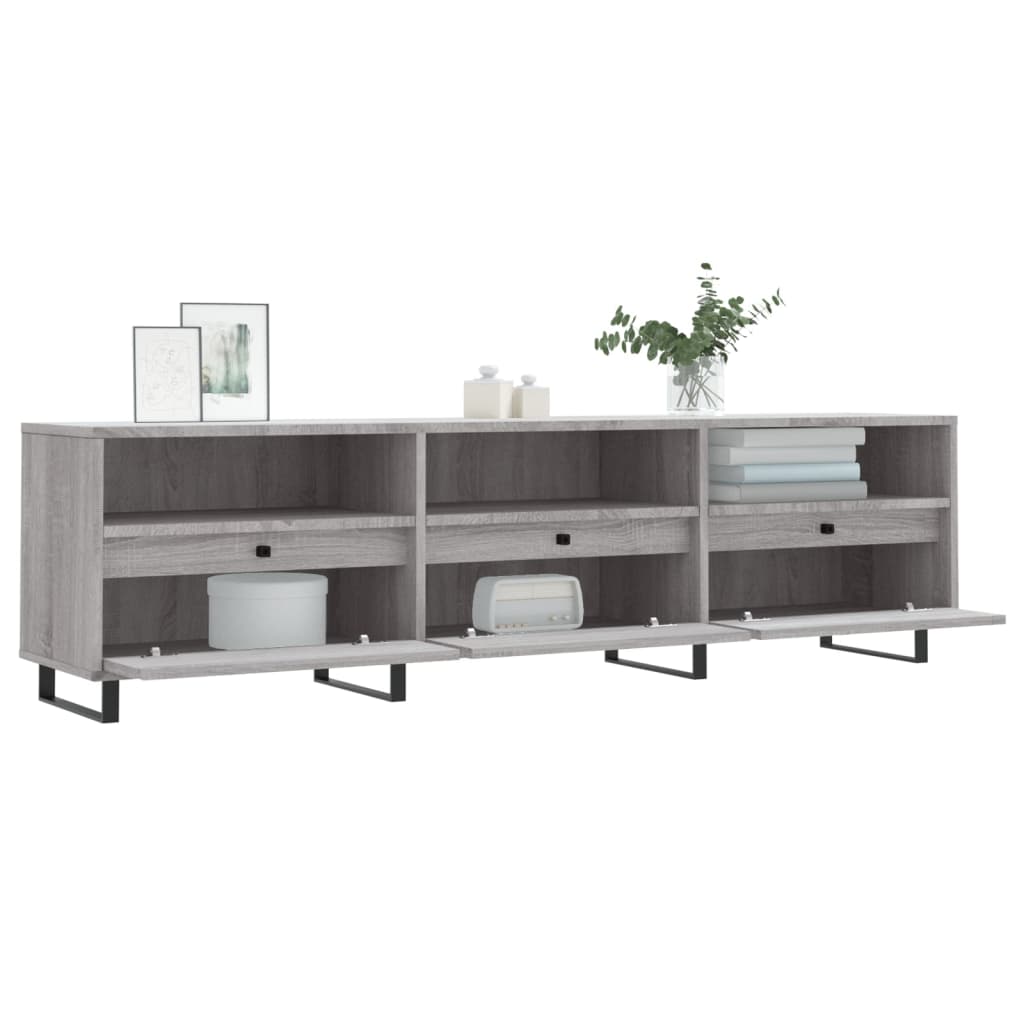 vidaXL Meuble TV sonoma gris 150x30x44,5 cm bois d'ingénierie - 4