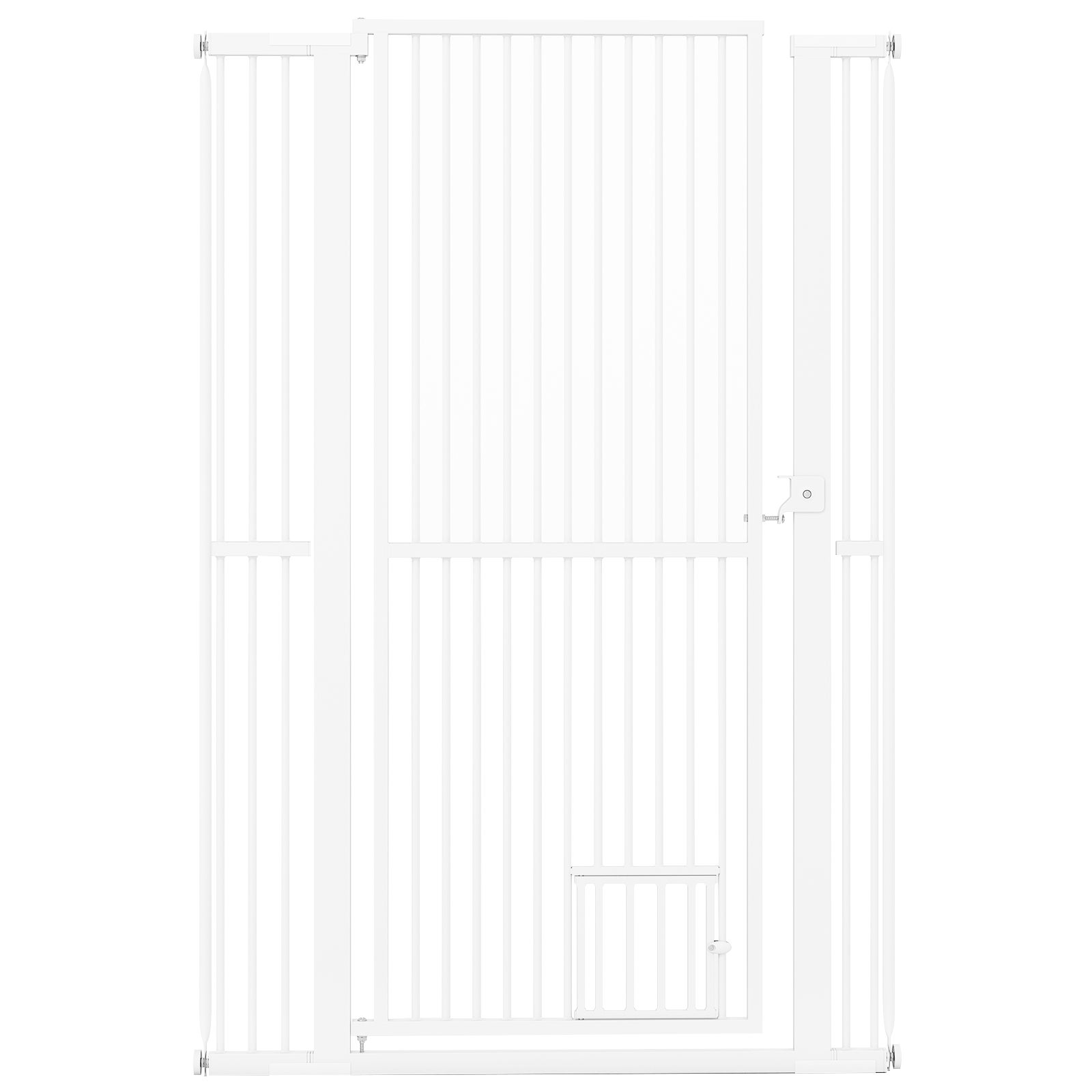 Barrière Pour Chien Et Chat Extra Haute (150/171 Cm) - Réglable 77-104 Cm, Sans Perçage, Porte Verrouillable - 4