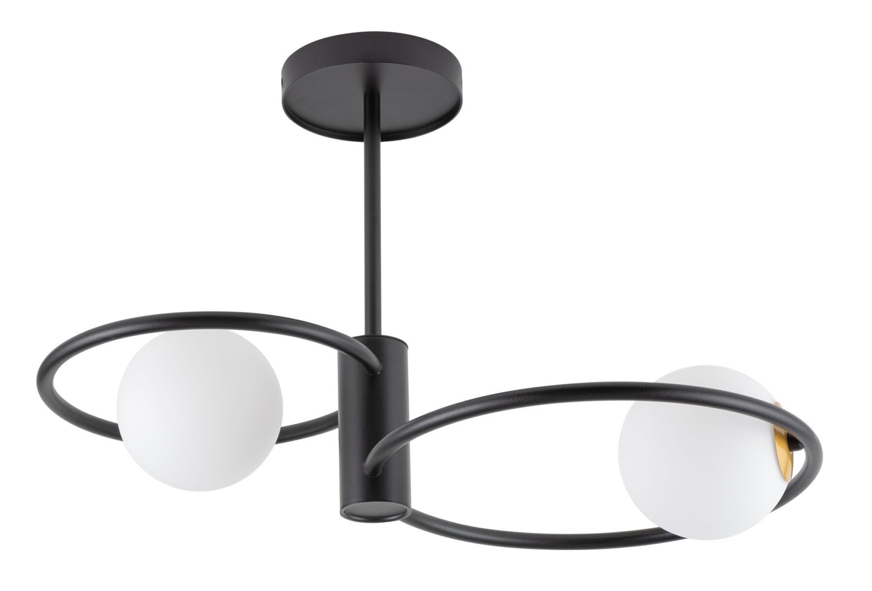 Lampa sufitowa wisząca Aqua czarno-biała 2xG9x12W dekoracyjna wym: 37 x 55 x 32 cm metal SIGMA