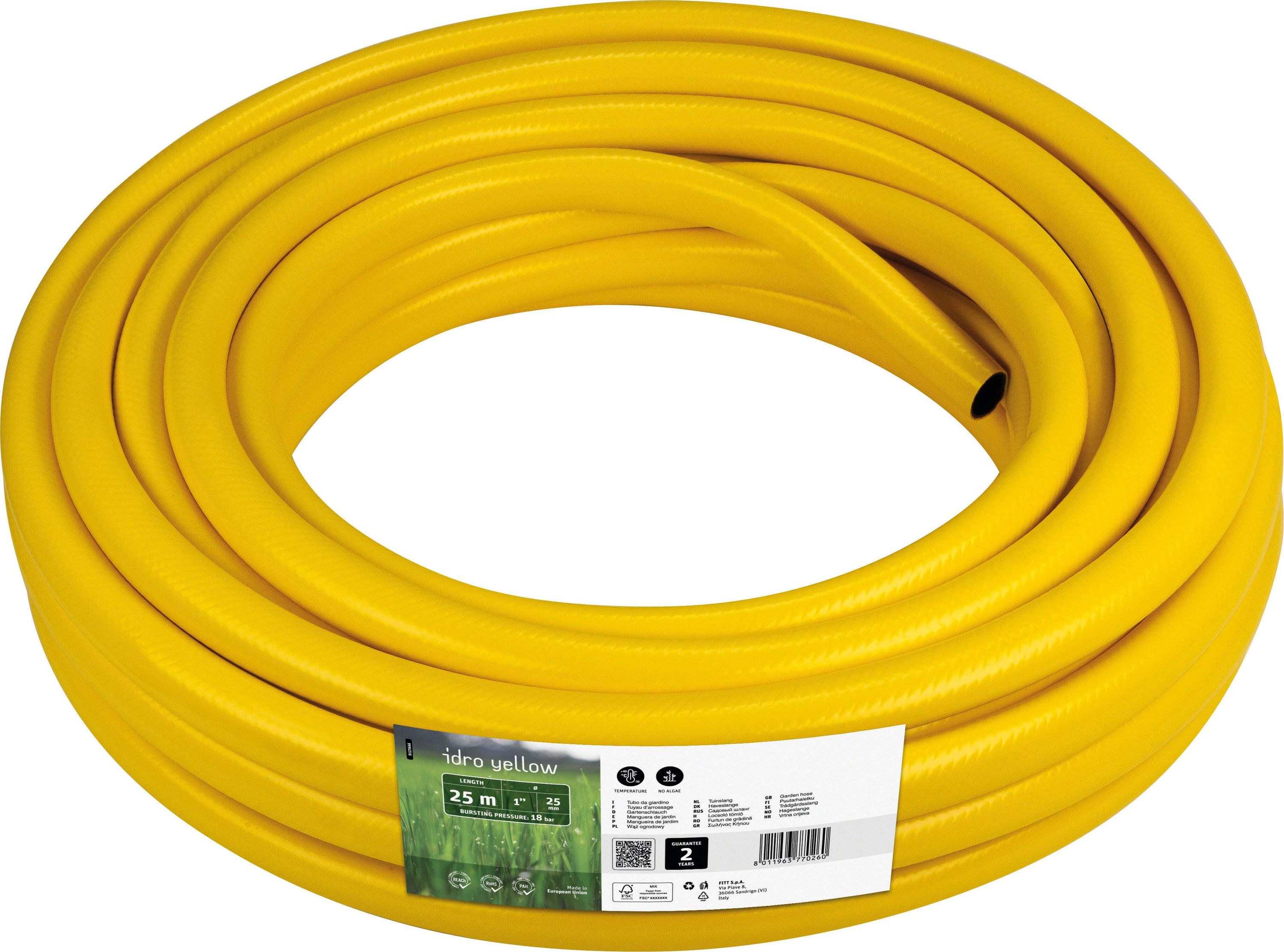 Tuyau d'arrosage FITT pvc ø 25 mm et 25 m de longueur