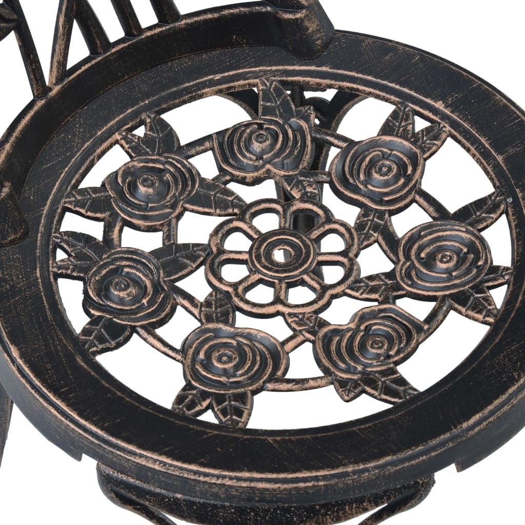 Chaises de bistro 2 pcs Bronze Aluminium coulé - 6