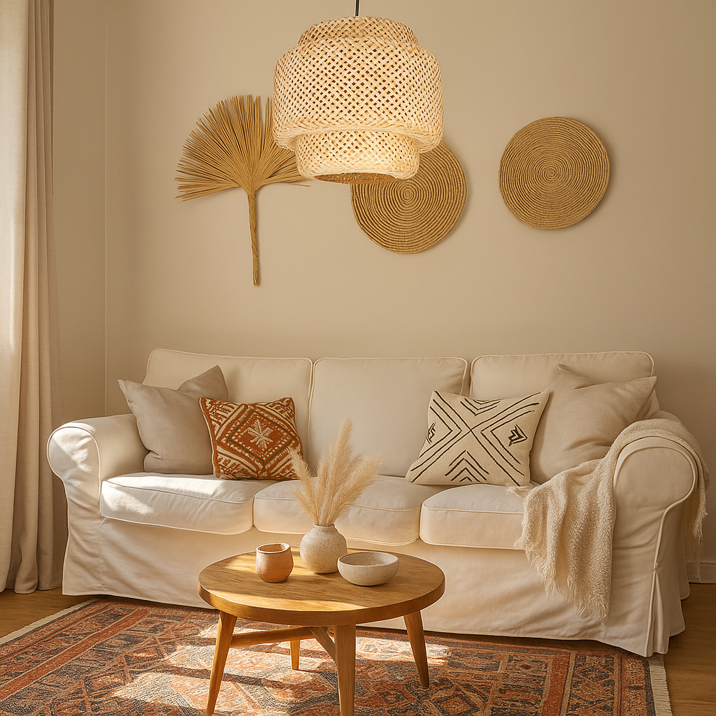 Lampa wisząca E27 LED Poli 40 cm oprawa sufitowa żyrandol IP20 bambus boho MasterLED - 3