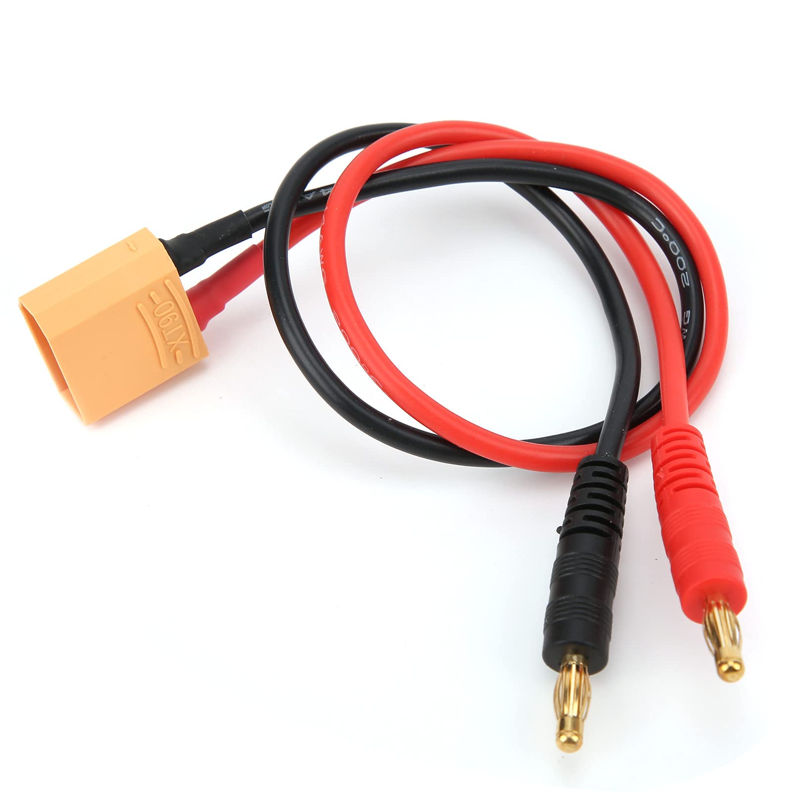 Lot De 2 Câbles Chargeur RC EC5 Mâle Vers Banane 4mm – 30cm 14AWG Silicone Haute Qualité Pour Batteries LiPo