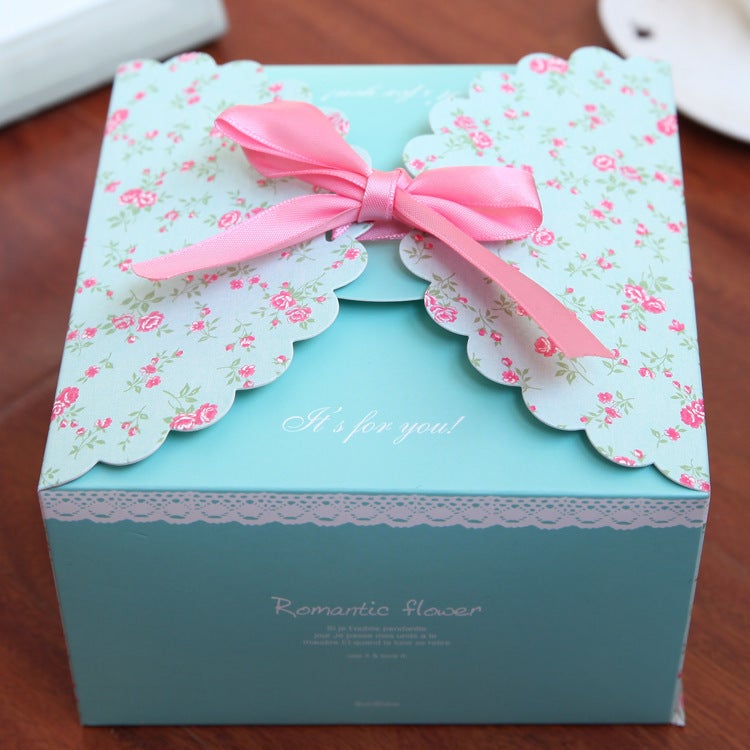 Set di 8 scatole regalo, confezione regalo, 8 pezzi, per Natale, compleanno, matrimonio, ca. 22,5 x 22,5 x 8 cm (multicolore con pois dorati