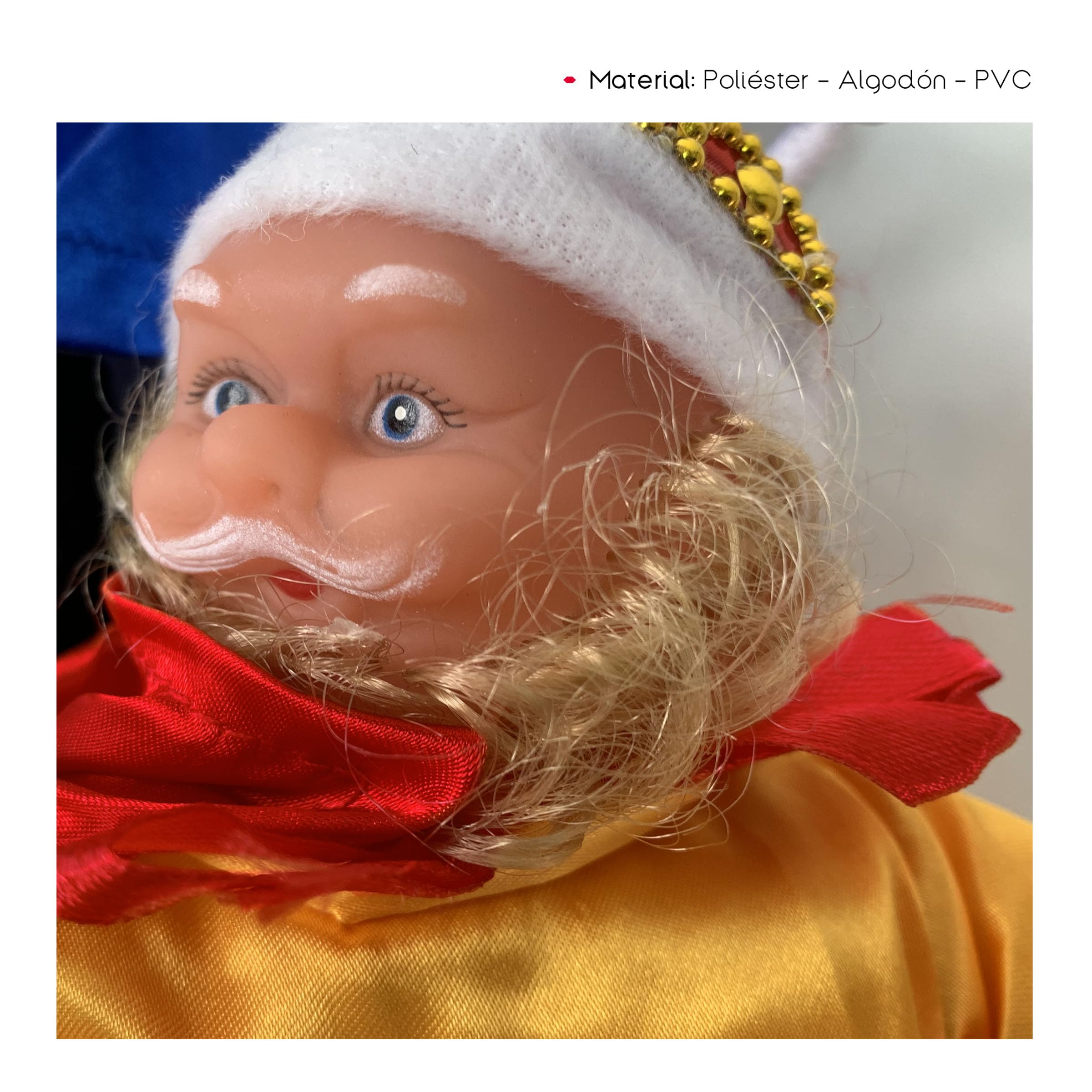 TIENDA EURASIA – Reyes Magos en Escalera, 6 Peldaños, Poliéster Algodón y PVC, 16x120cm - 3