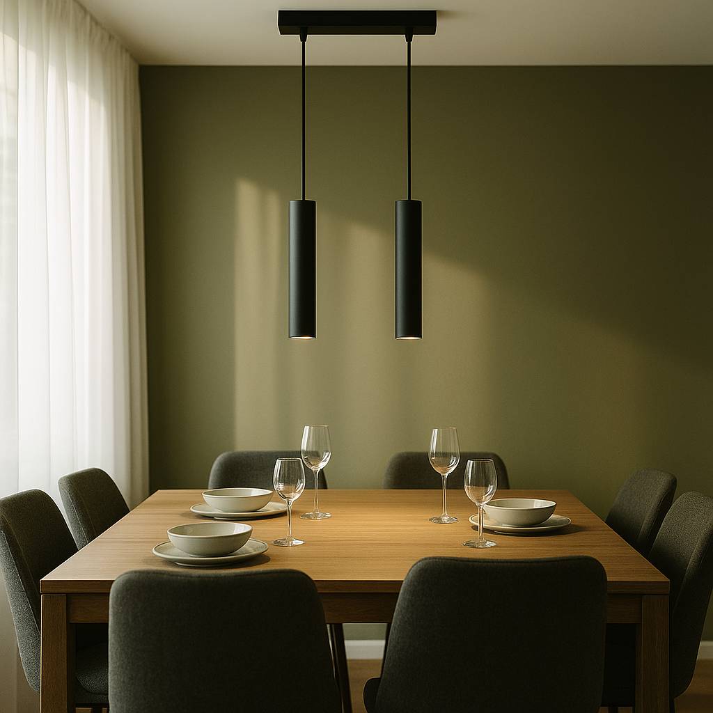 Lampa wisząca Keon LED GU10 2-punktowa 131 cm IP20 sufitowa tubowa czarna MasterLED - 4