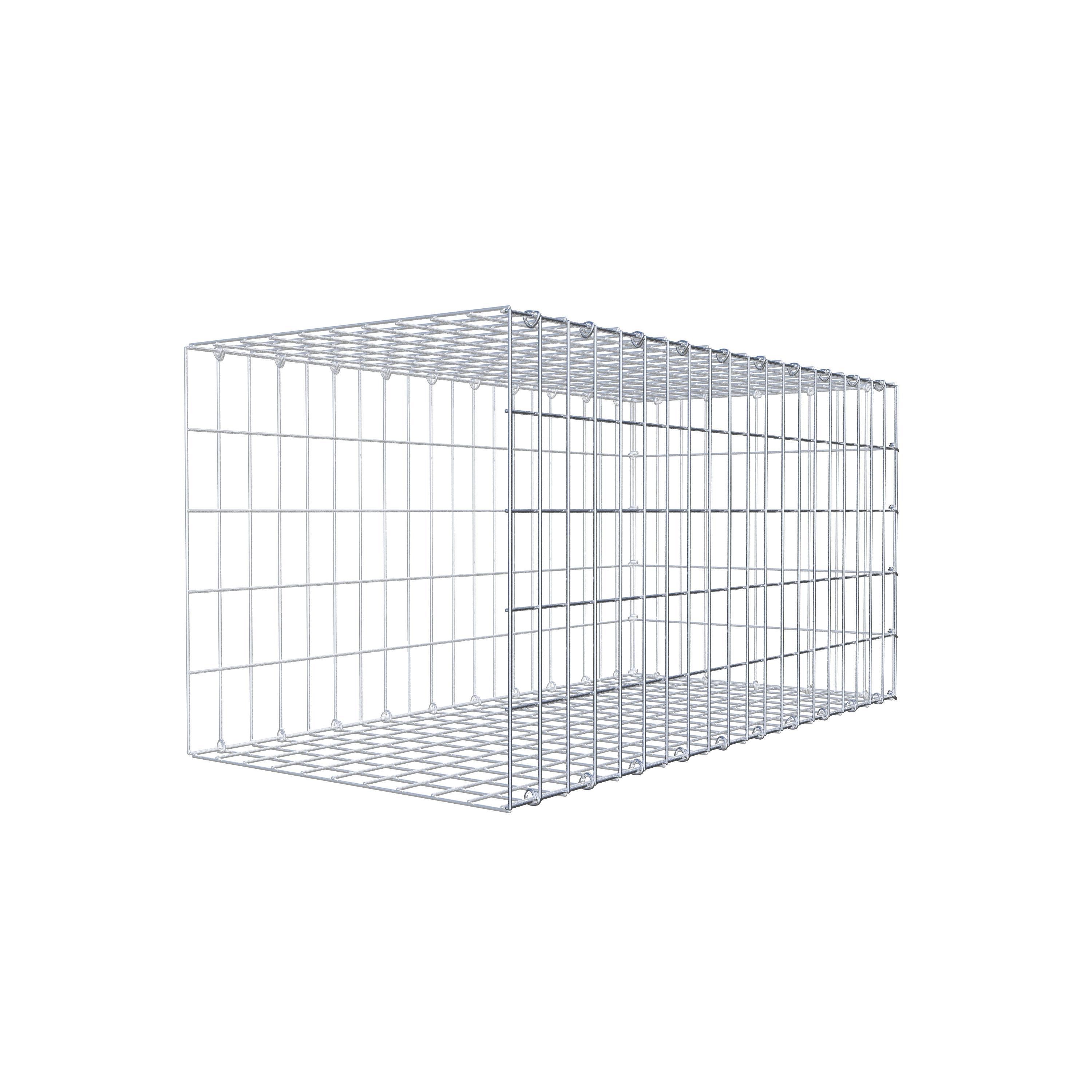 Gavión para alargar en acero galvanizado 100x50x50cm (LxAxP), malla 5 x 10cm, Anillo en C, sin rejilla frontal - 6