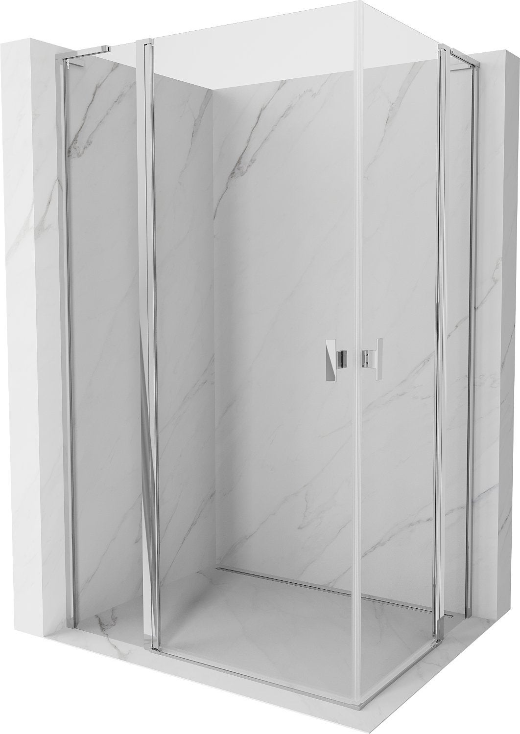 Mexen Mist L Duo kabina prysznicowa uchylna 105 x 100 cm, transparent, chrom - 8A4L-105-100-01-00