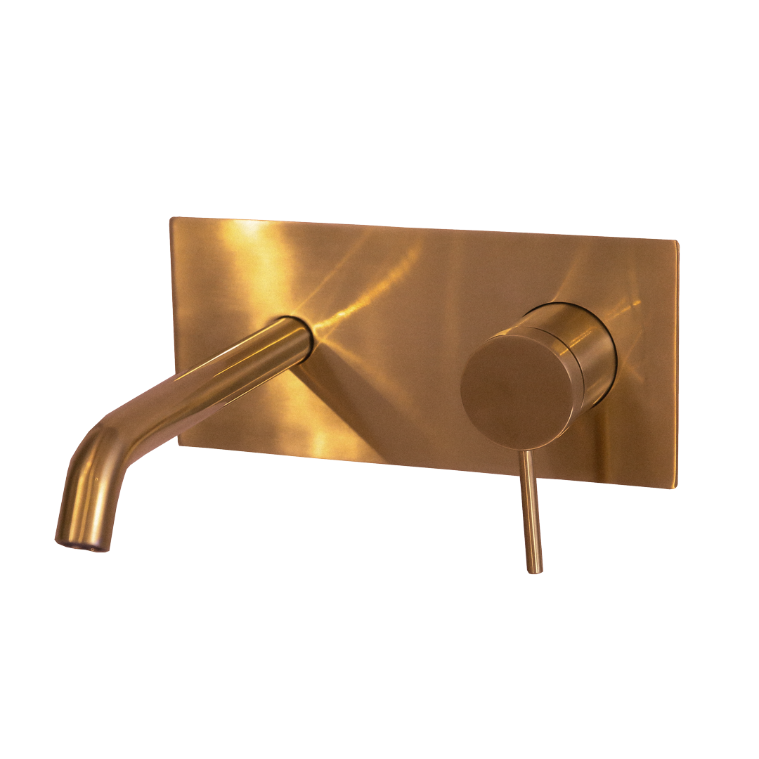 Envol bateria umywalkowa podtynkowa z szczotkowanego miedzi