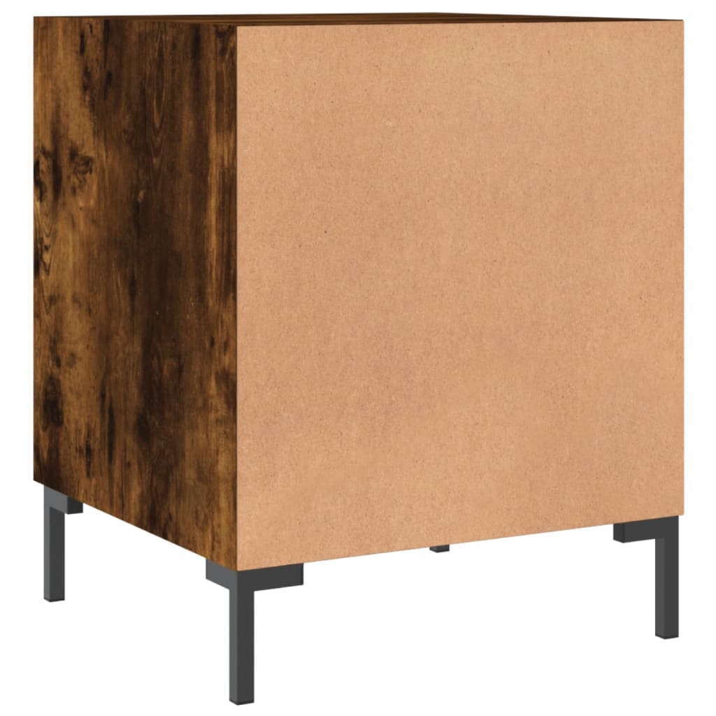 Maison Exclusive - Tables de chevet 2 pcs chêne fumé 40x40x50 cm bois d'ingénierie - 7