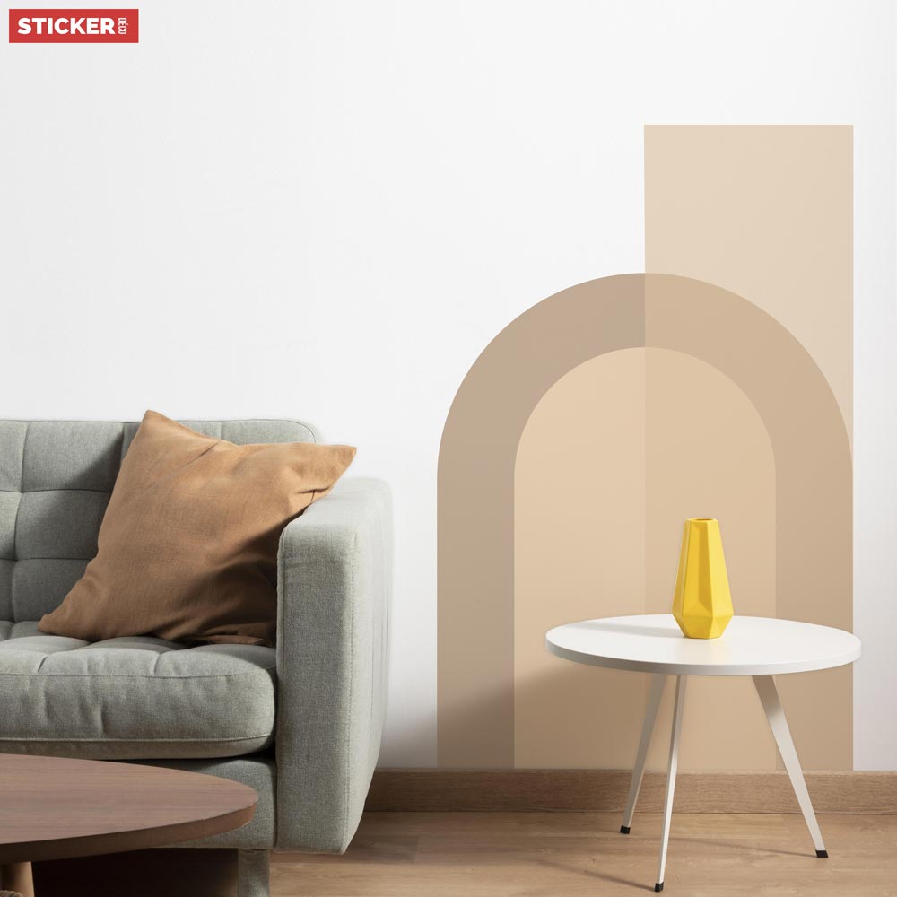 Sticker Arche Déco Crème - XL (Hauteur 98cm, Largeur 63cm) - 3