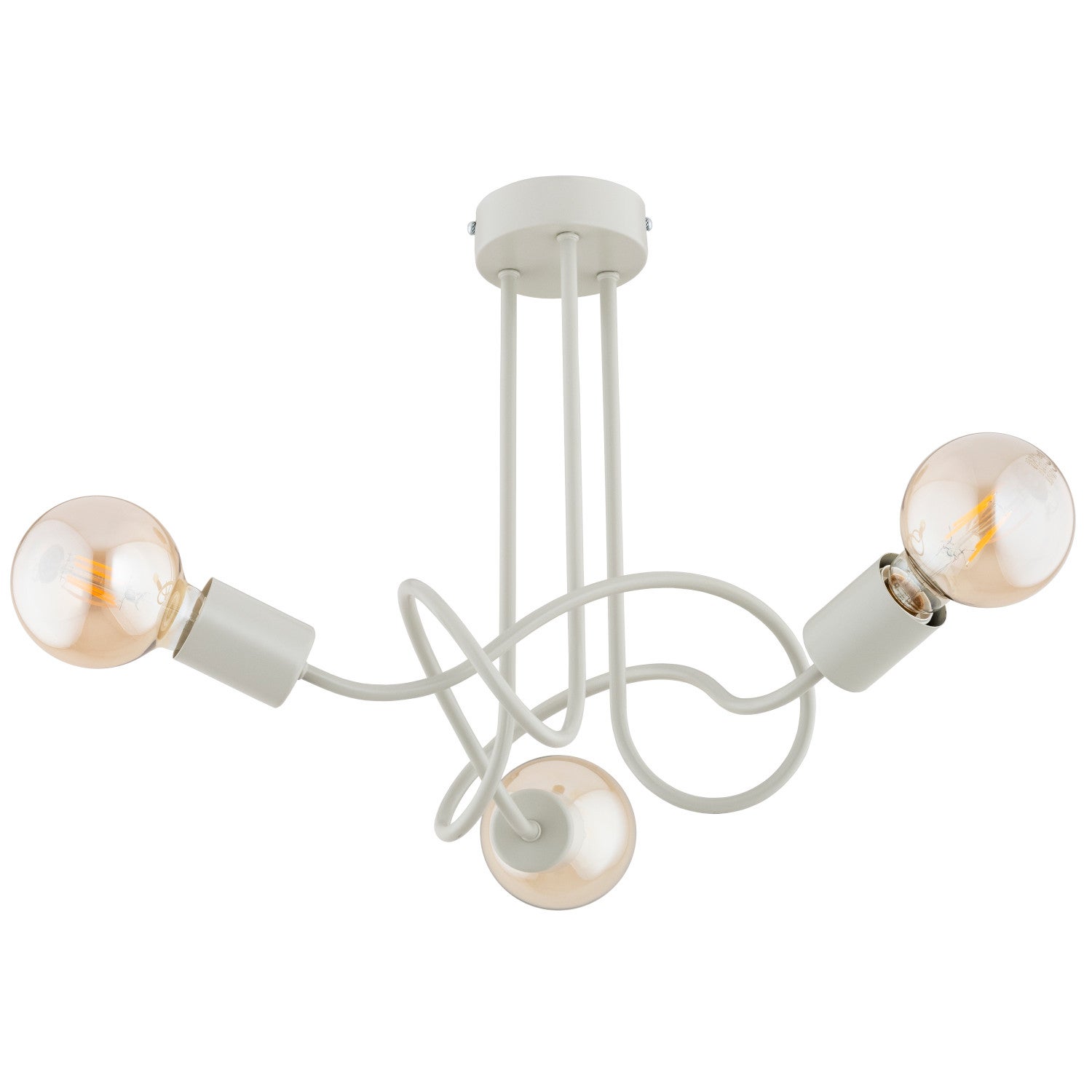 Lampa sufitowa wisząca Wingo szara 3xE27x15W industrialna wym: 36 x 41 x 41 cm metal Alfa