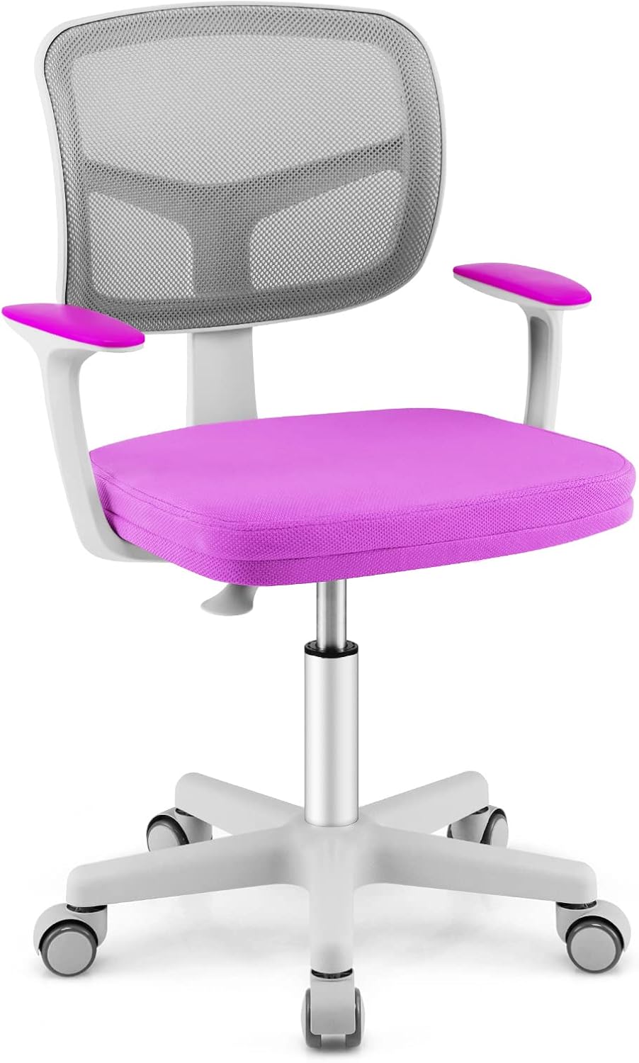 GOPLUS Chaise Bureau Enfant d'Étude Ergonomique avec Coussin en Éponge, Frein d'Assise, Pivotante Hauteur de 43-55 CM, Fauteuil Rose pour Fille Gaçon 6 à 15 Ans, Montage Facile GOPLUS Chaise Bureau Enfant d'Étude Ergonomique avec Coussin en Éponge, Frein d'Assise, Pivotante Hauteur de 43-55 CM, Fauteuil Rose pour Fille Gaçon 6 à 15 Ans, Montage Facile