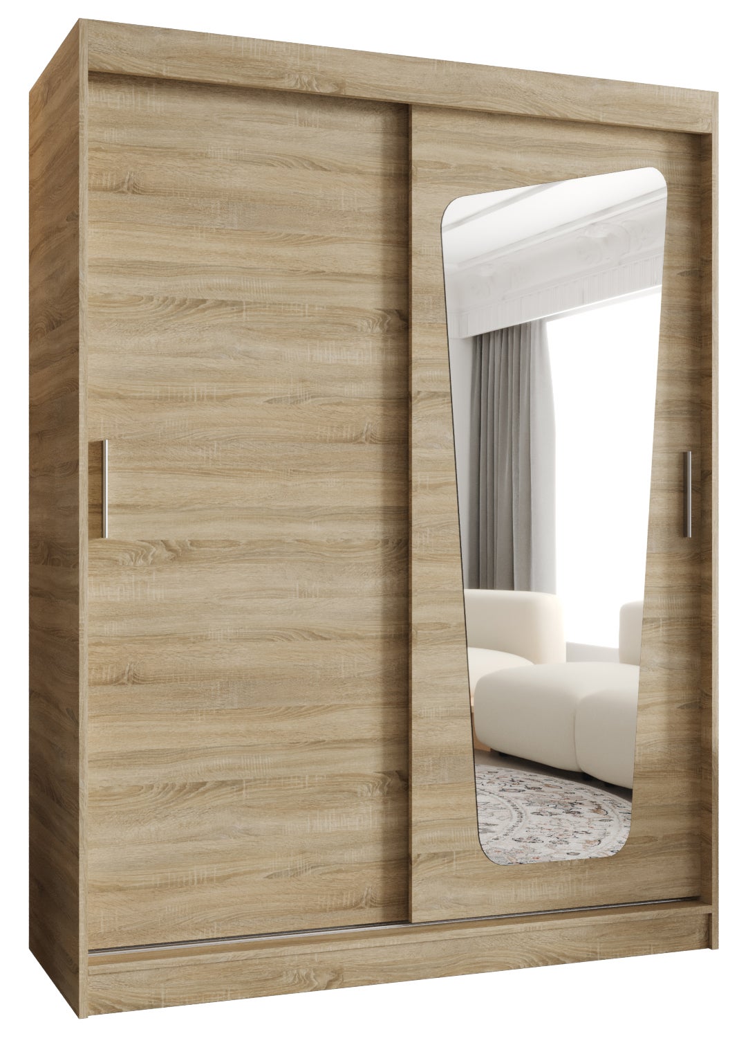 Szafa przesuwna garderoba MOKA 150 x 62 x 200 cm Sonoma - Abiks Meble