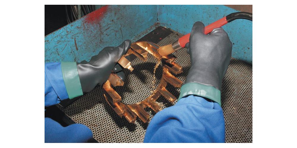 Gant de protection chimique Nitopren 717 taille 10 gris foncé EN 388 EN 374 cat (Par 10) - 2