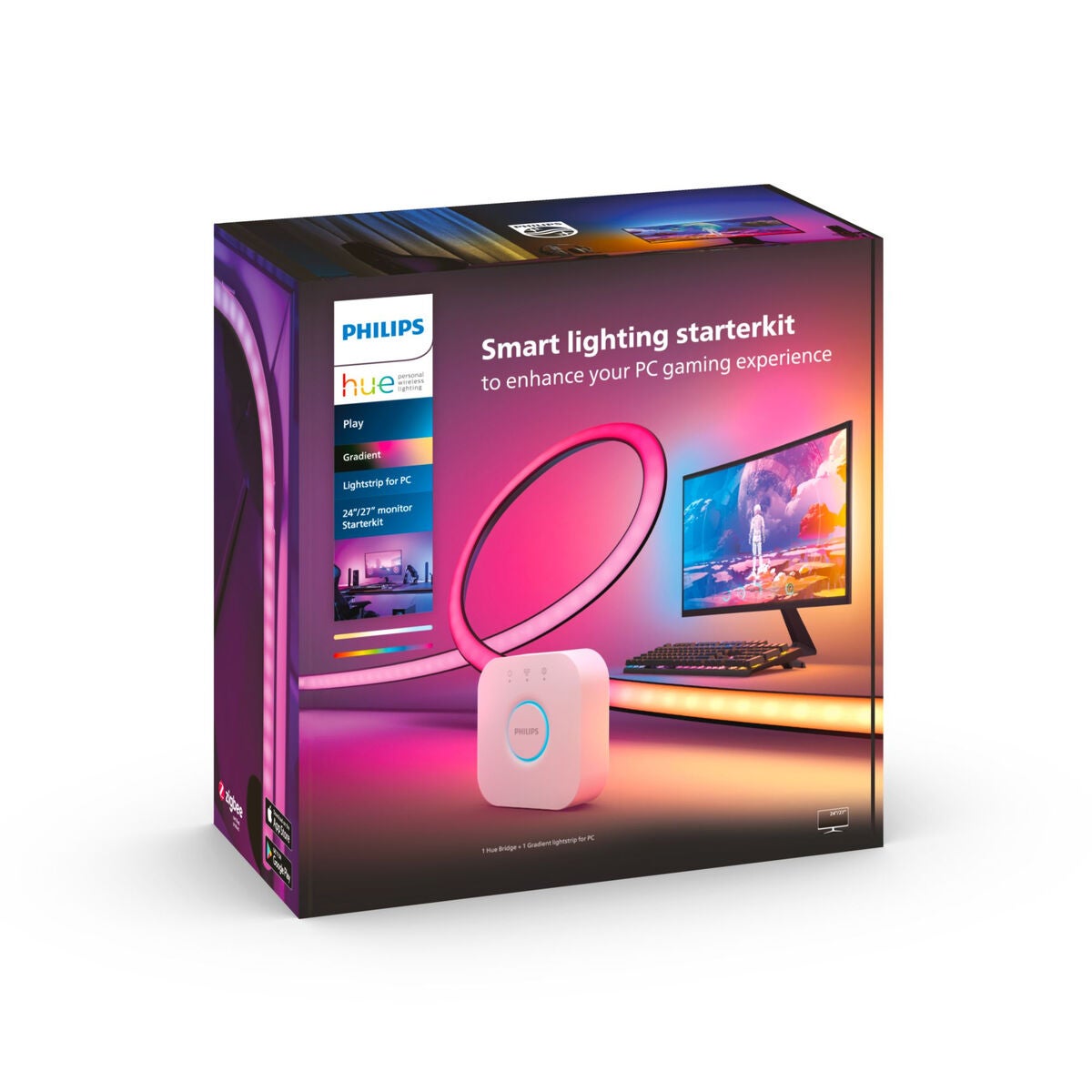 Philips Tiras Led Hue Play Gradient Pc Blanco/Negro , Leroy Merlin