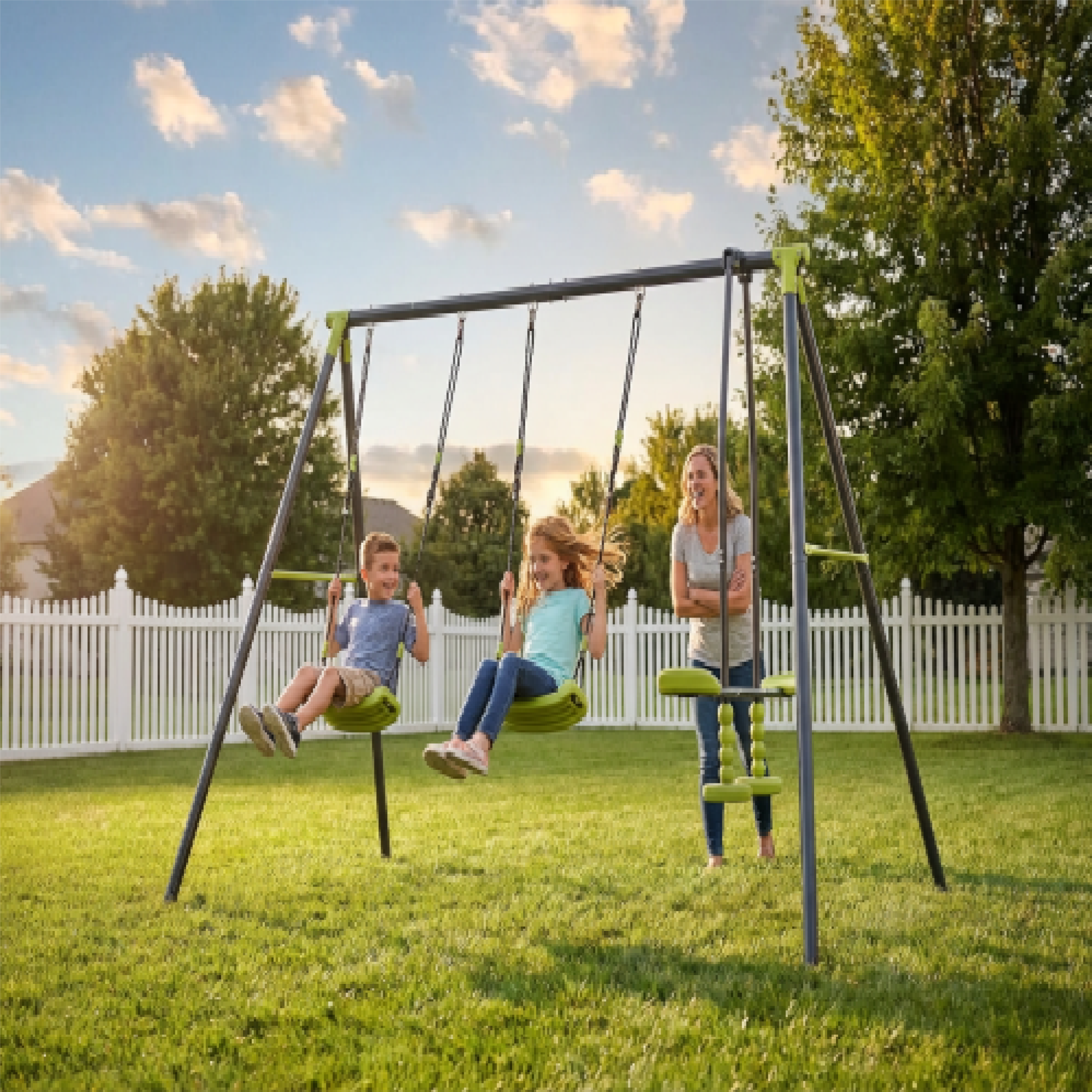 Balançoire 3 En 1 KINSPORY – évolutive De 6 Mois à 6 Ans, Intérieur/extérieur
