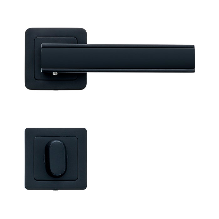 Lot de 2 poignées CHAI noir mat+ 2 rosaces condamnation noir mat-AYR ...