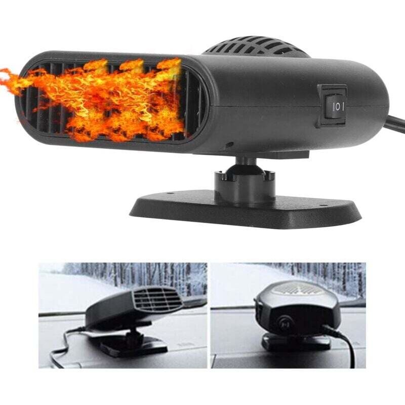 Ventilator electric de încălzire Enowelir 12V 120W pentru dezghețarea și dezghețarea parbrizului