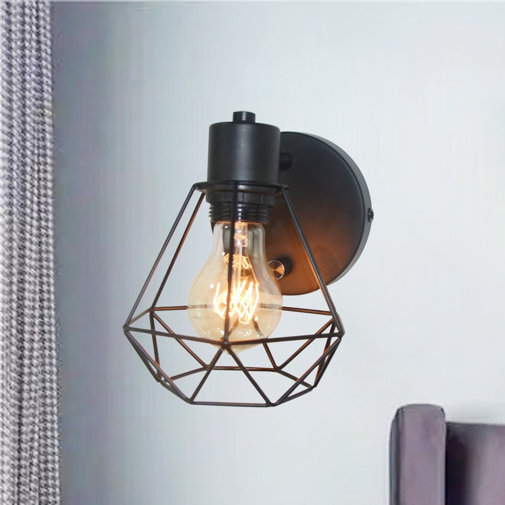 Applique Da Parete Vintage E27 - Lampada Industriale Per Interni, 2 Pezzi - Foto 6