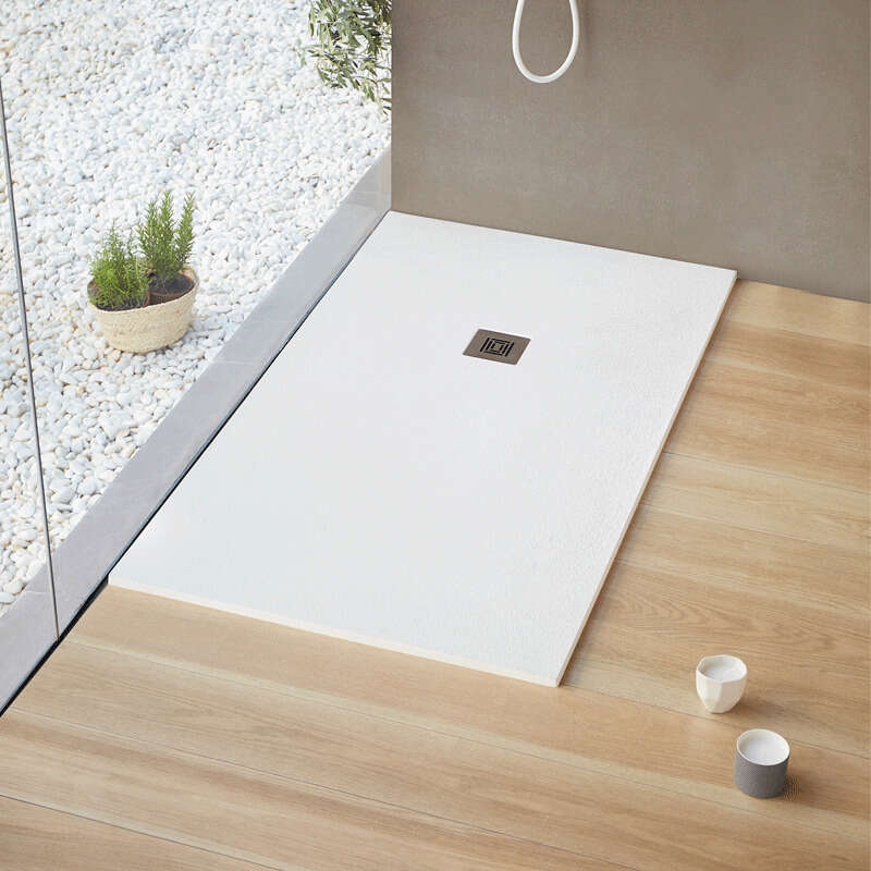 Receveur de douche ultra-léger LOGIC - 150 x 80 cm - Blanc - Résistant et Facile à installer - Salle de bain - Douche - 3