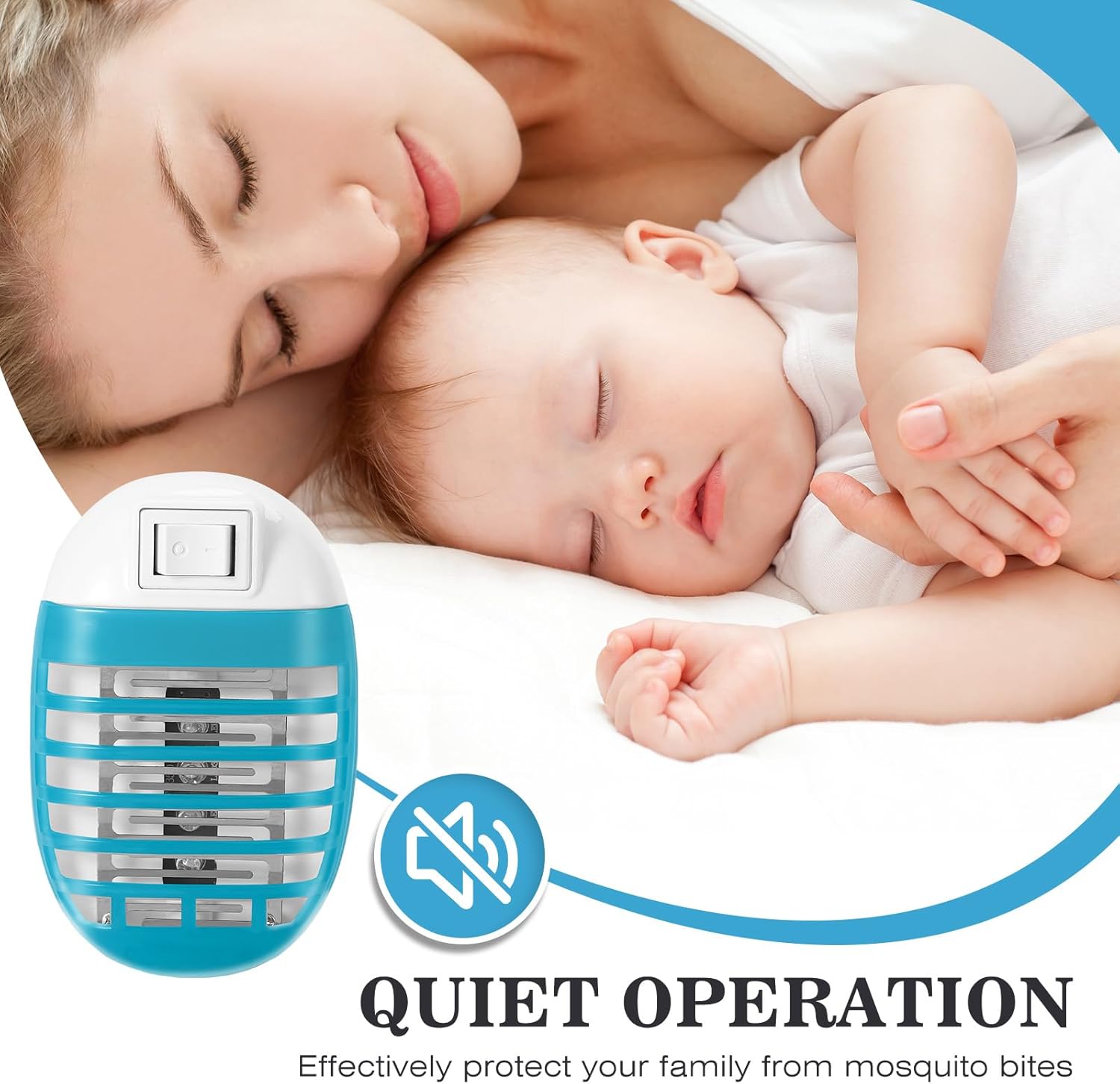Lampe anti-moustiques électrique (lot de 4), répulsif anti-moustiques d'intérieur, non toxique, enfichable, lumière UV pour insectes et moustiques. - 4