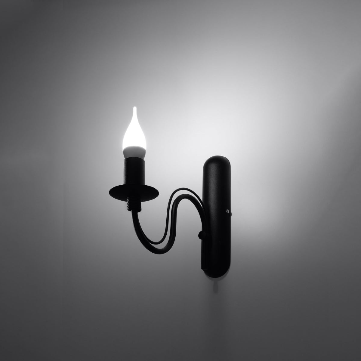 Kinkiet VIVOW czarny LED 3000K - 6x25x25cm Sollux