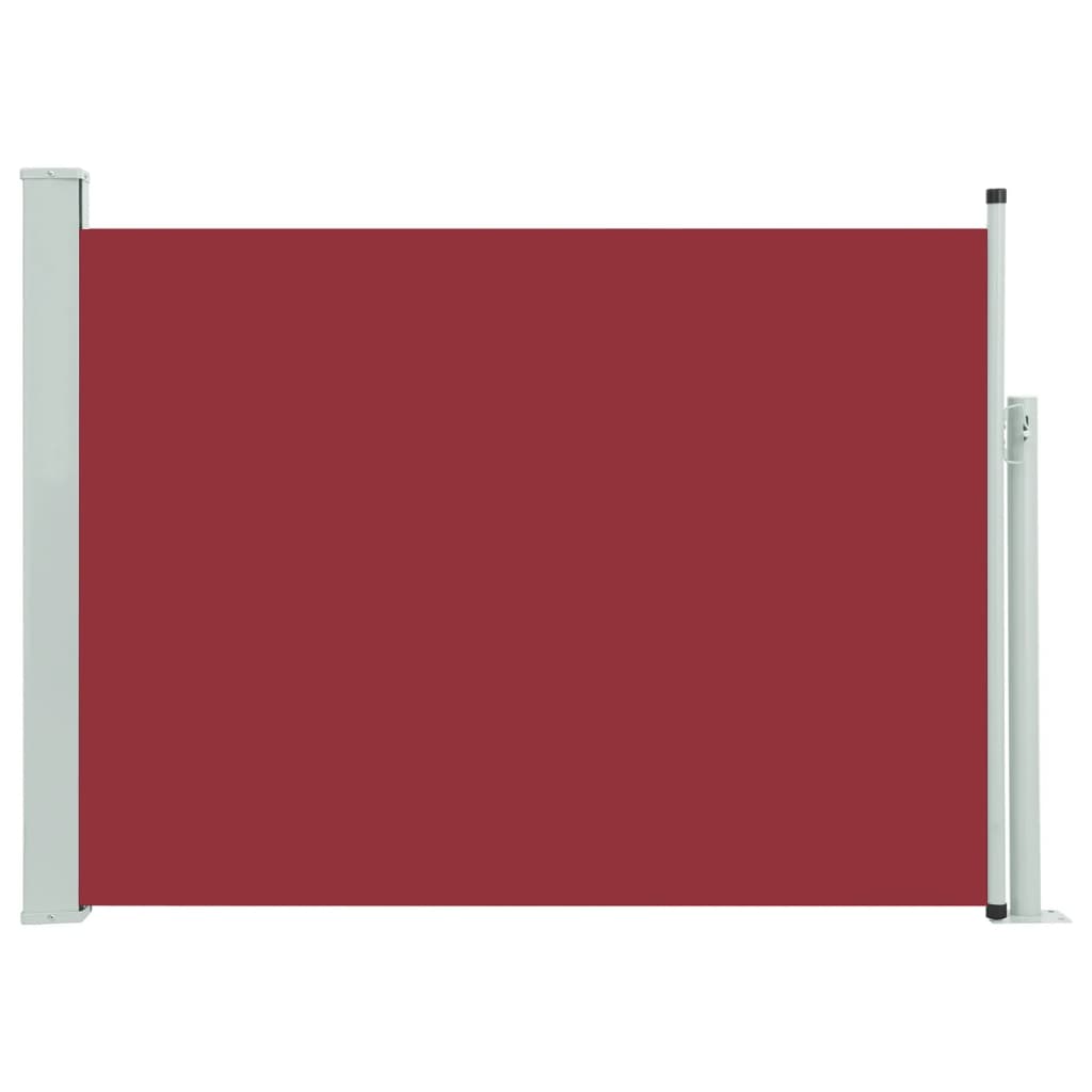 Toldo parasol | toldo lateral retráctil de jardín rojo 120x500 cm cfw310778