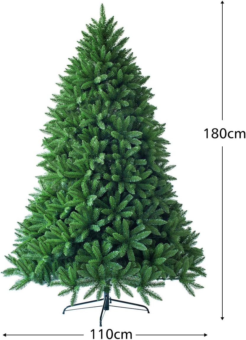 Sapin de Noël Artificiel 180 CM, 1250 Branches, Matériel PVC Arbre de Noël - 5