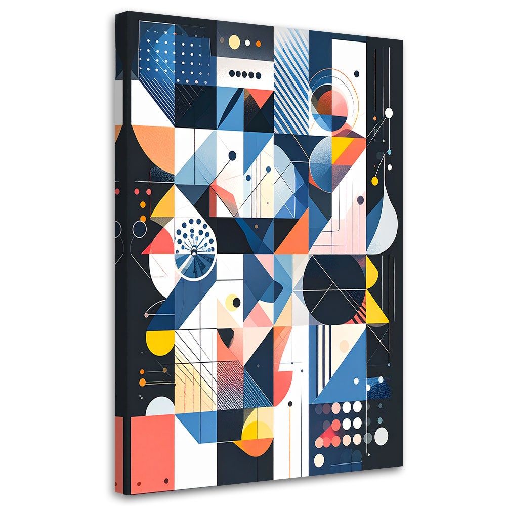 Obraz do salonu biura, Abstrakcja w stylu Bauhaus 70x100