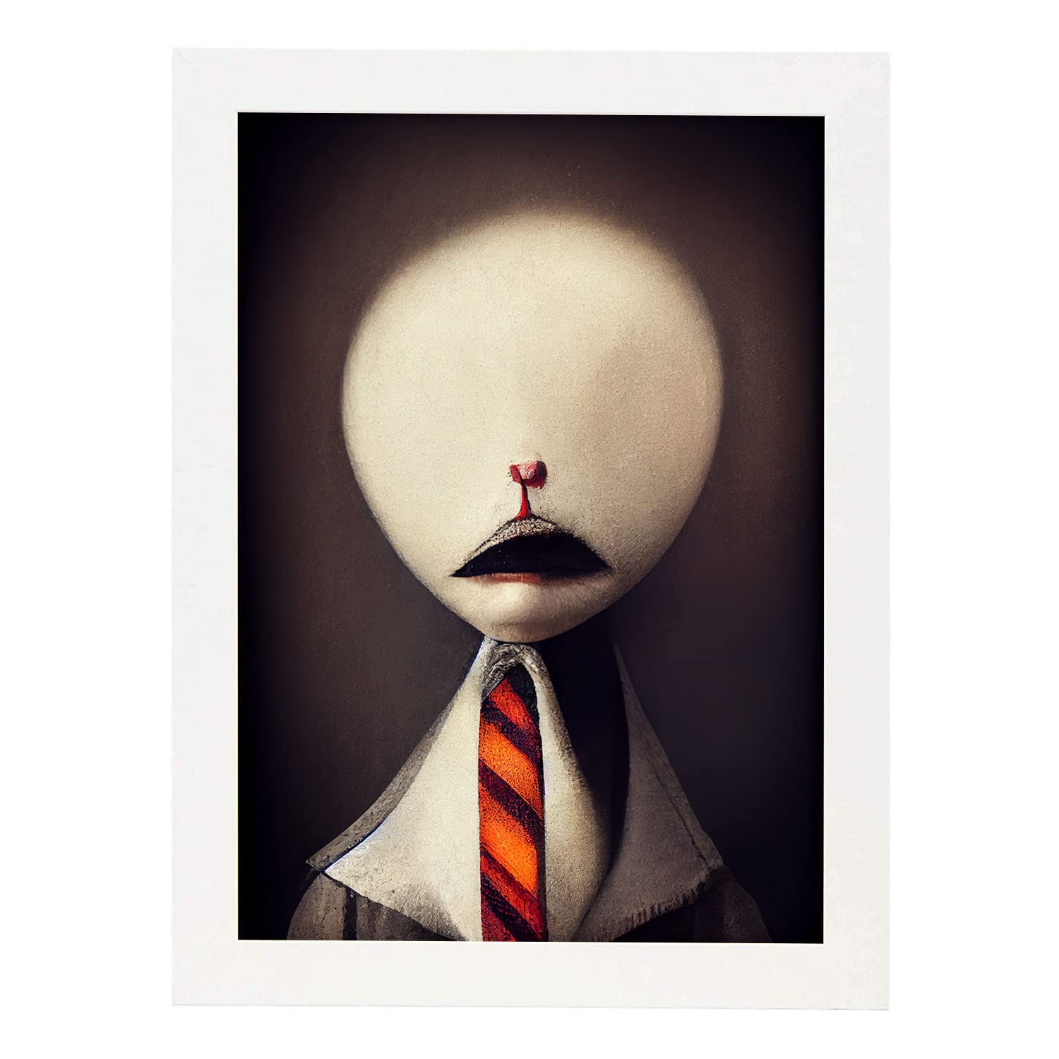 Nacnic lámina asesor decidido al estilo de t burton ilustraciones de profesiones y oficios inspiradas en arte gótico y oscuro diseño y a3 marco blanco