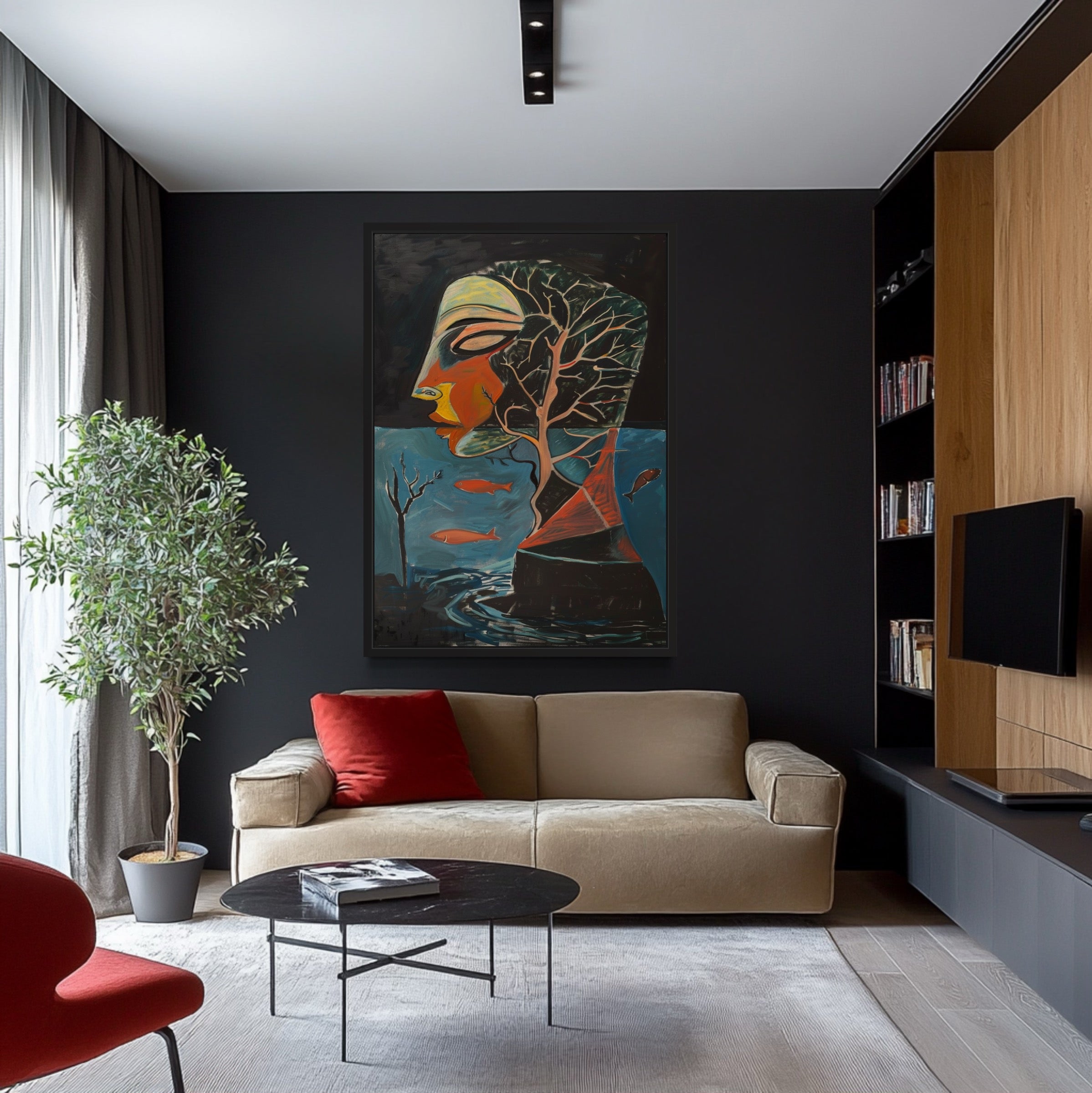 Estampe à encadrer, 50 x 70 cm. POLARTE - Racines du silence : Échos de l'eau et de l'âme - 4