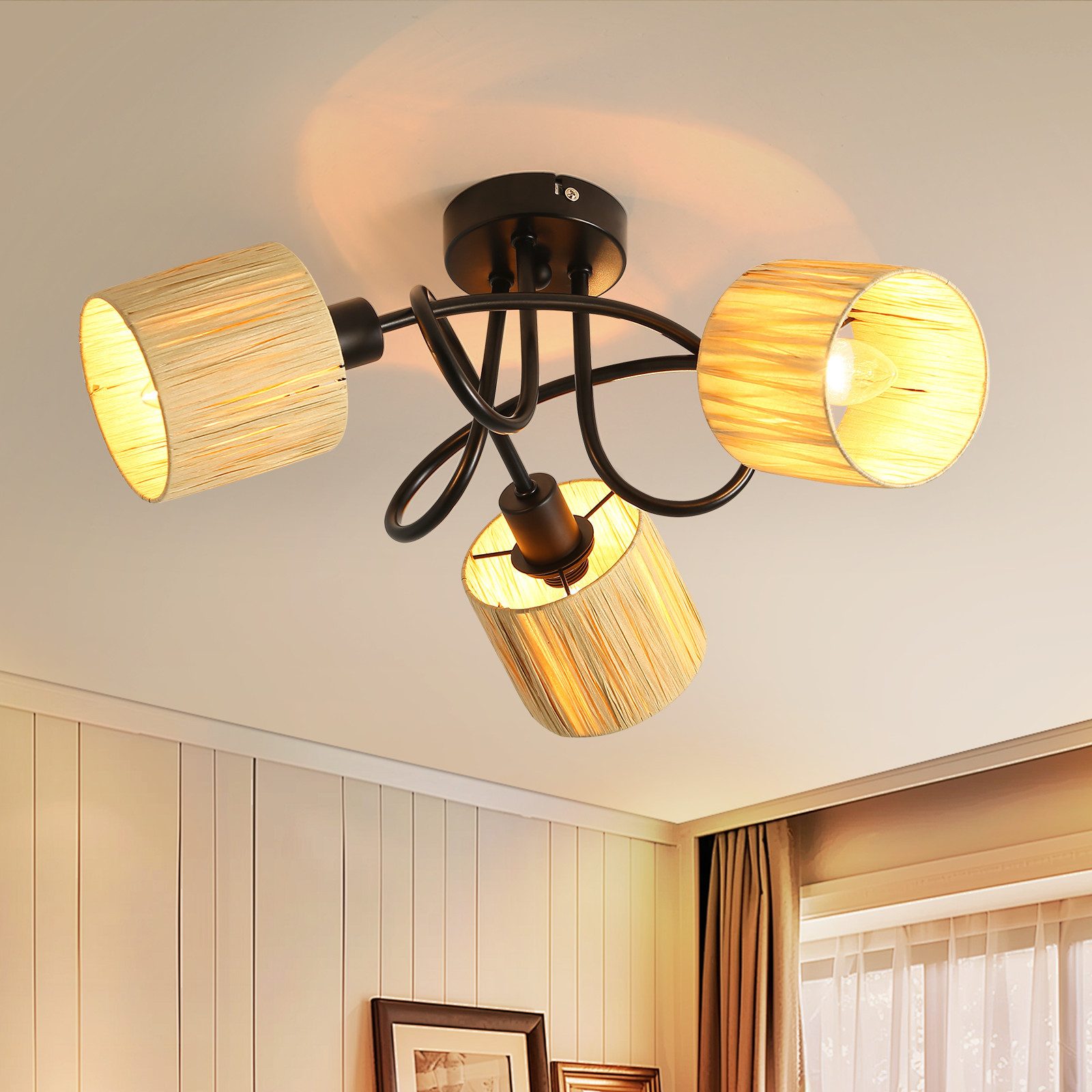 3-punktowy Reflektorowa sufitowy do korytarza - lampa sufitowa w stylu vintage