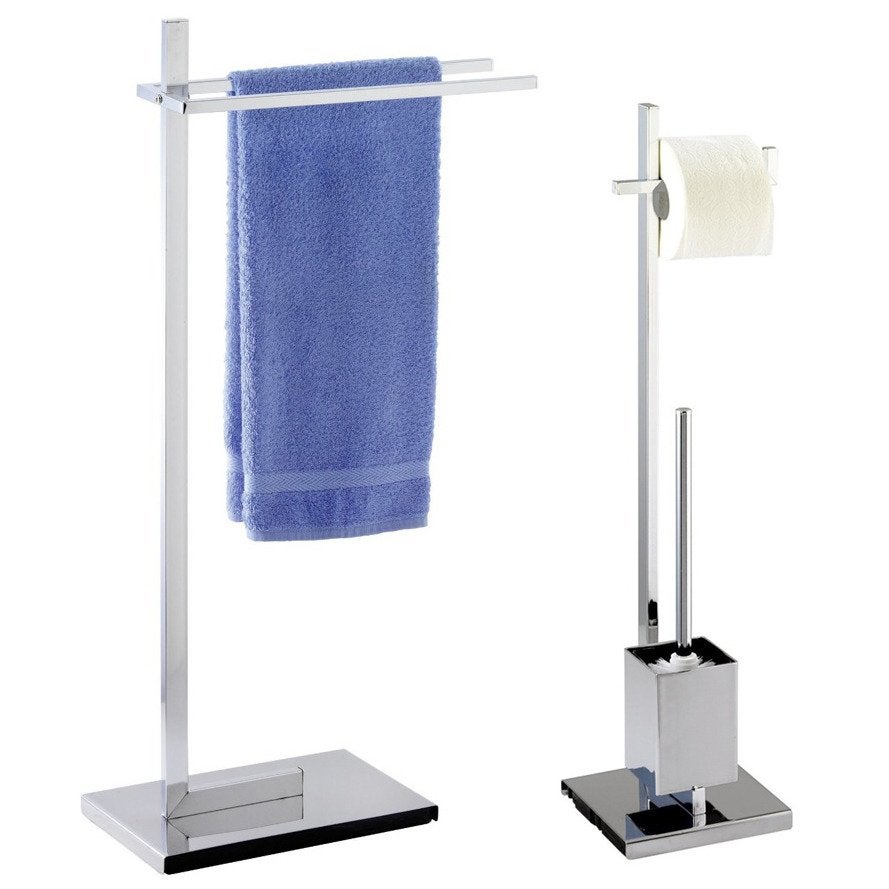 Support papier toilette et brosse QUADRO pour WC - 2 en 1, WENKO, WENKO - 6