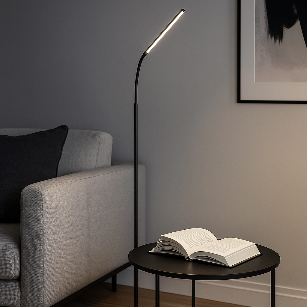 Lampa podłogowa LED Meso stojąca czarna 170cm 3CCT 8W elastyczna ściemnianie MasterLED - 2