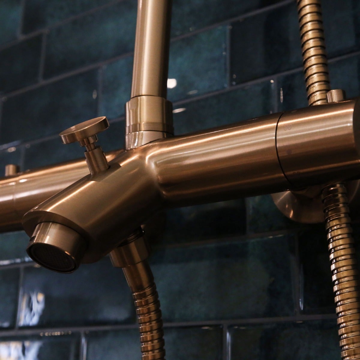 Luisa II 250 colonne bain-douche thermostatique cuivre brossé - 4